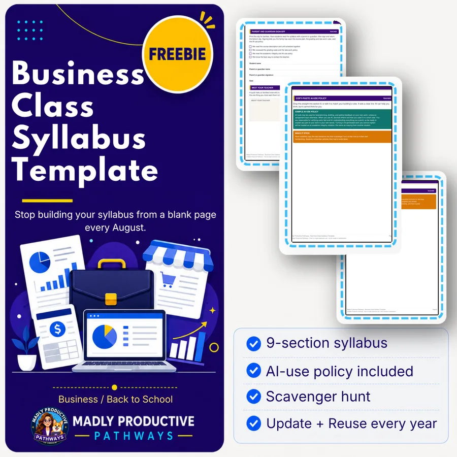 Business Class Syllabus Template