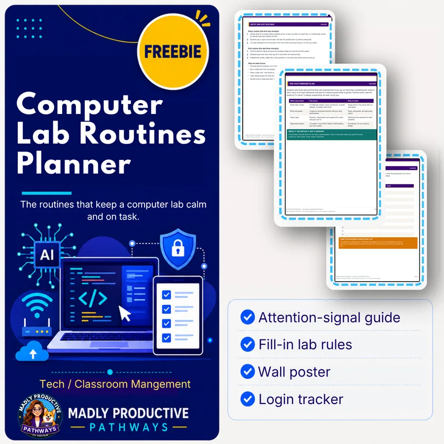 Computer Lab Routines Planner preview
