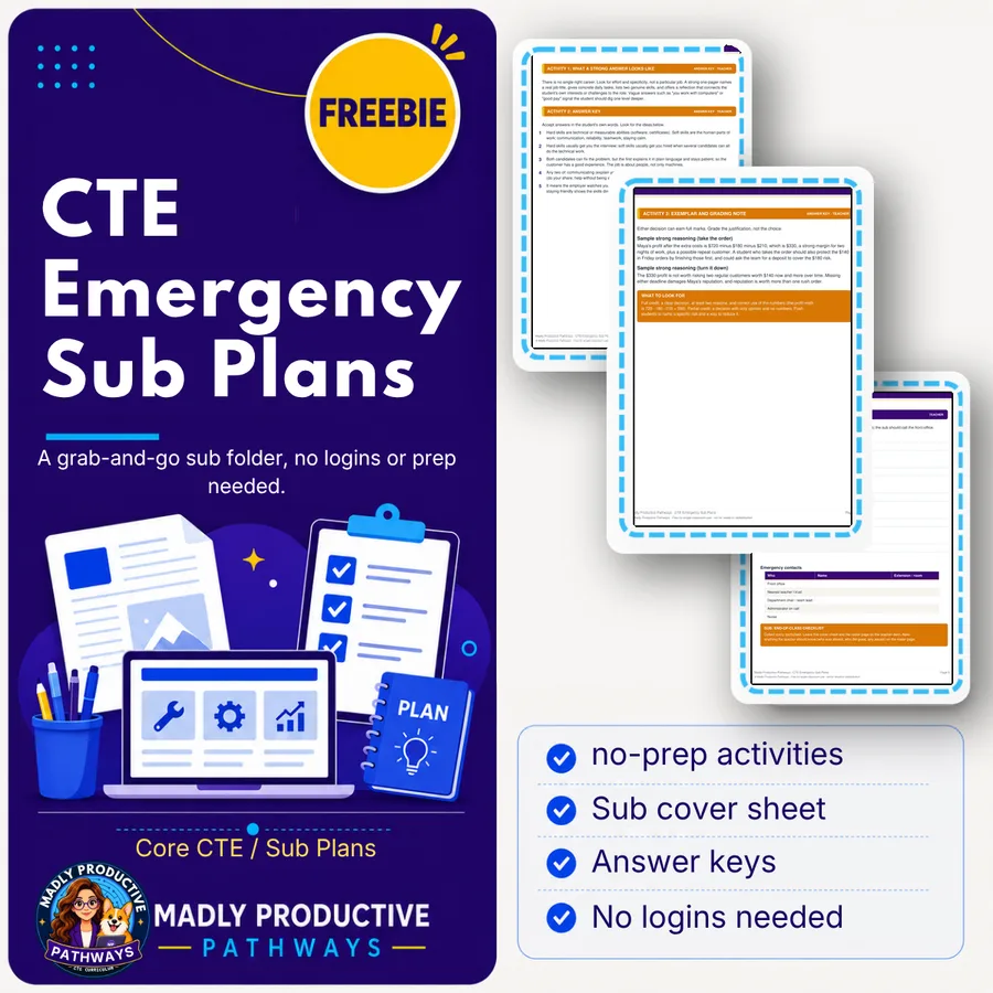 CTE Emergency Sub Plans
