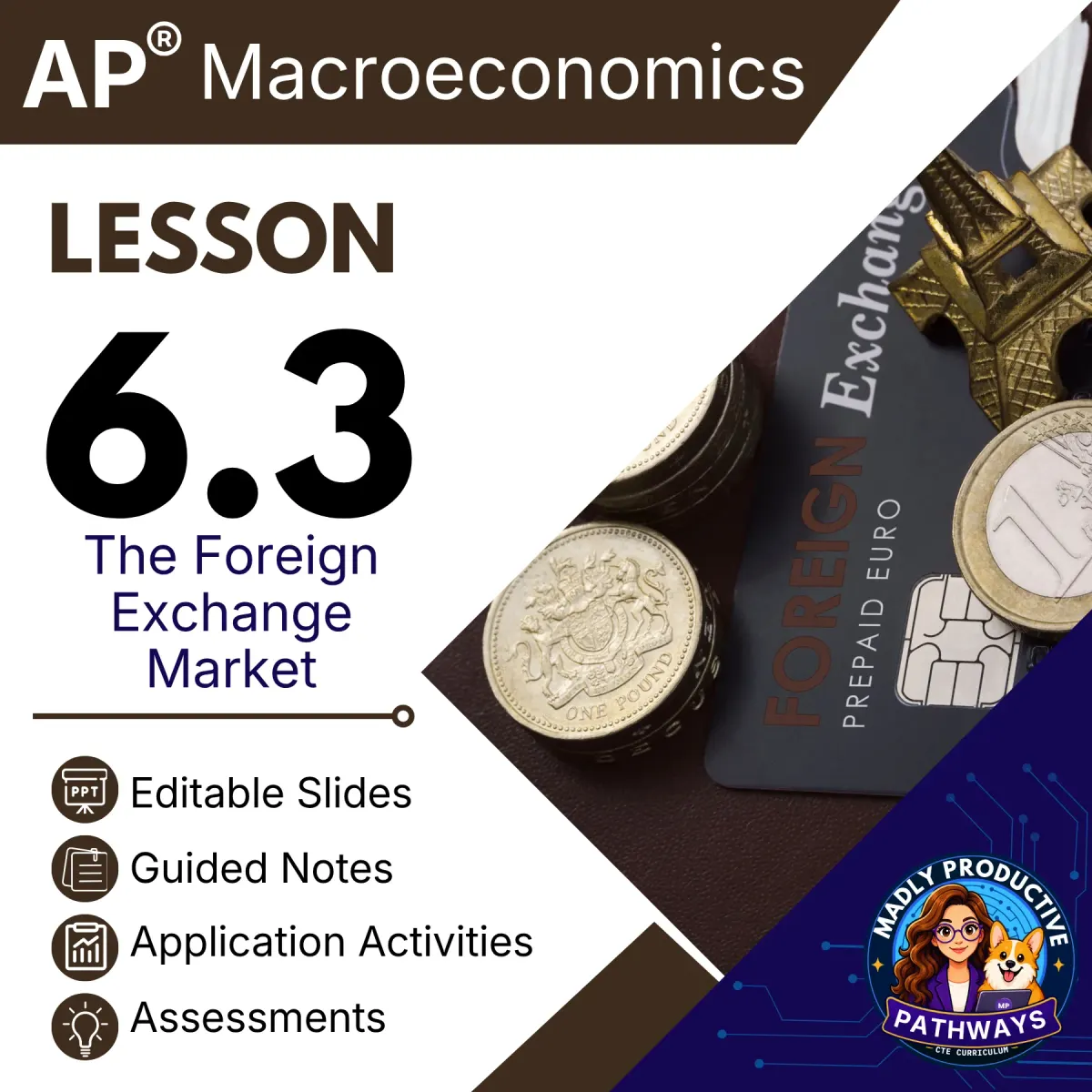 AP Macroeconomics Lesson 6.3 cover, Foreign Exchange Market