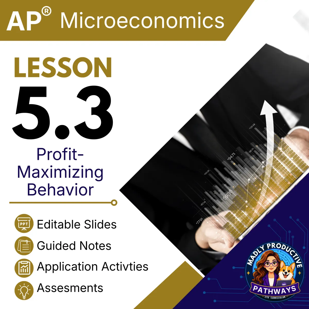 AP Microeconomics Lesson 5.3 cover, Profit Maximizing Behavior