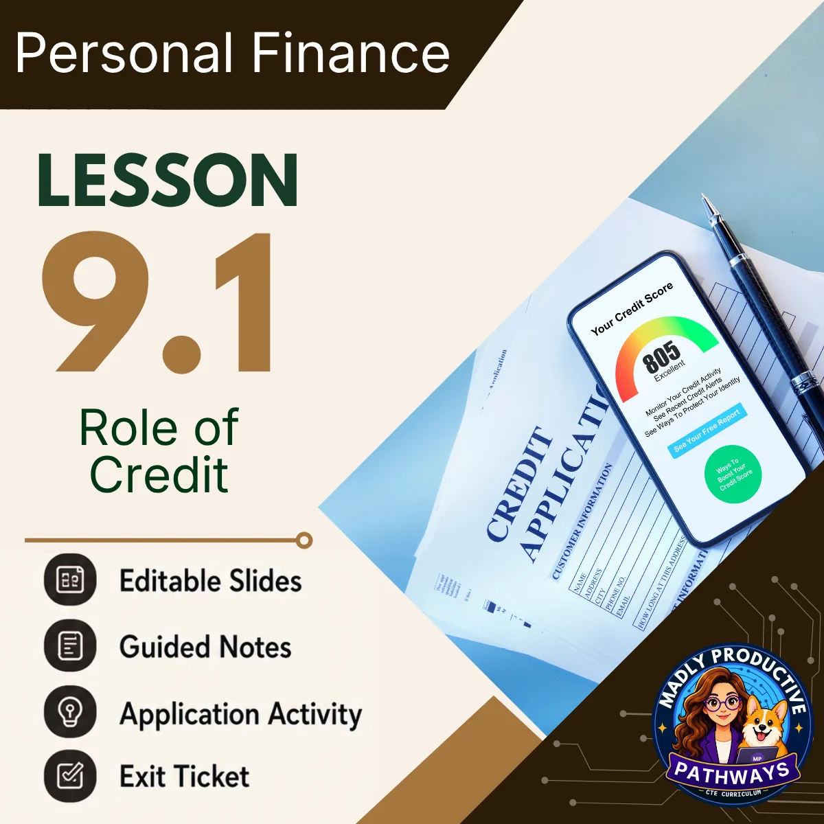 Personal Finance Lesson 9.1 cover, What Is Credit?