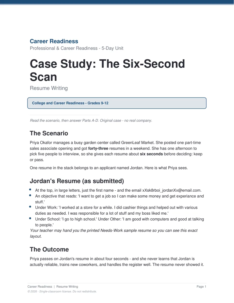 The Six-Second Scan case study page