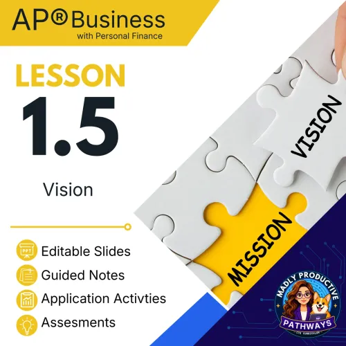 Lesson 1.5: Mission + Vision Statements