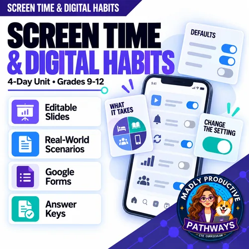Screen Time & Digital Habits: 4-Day Unit