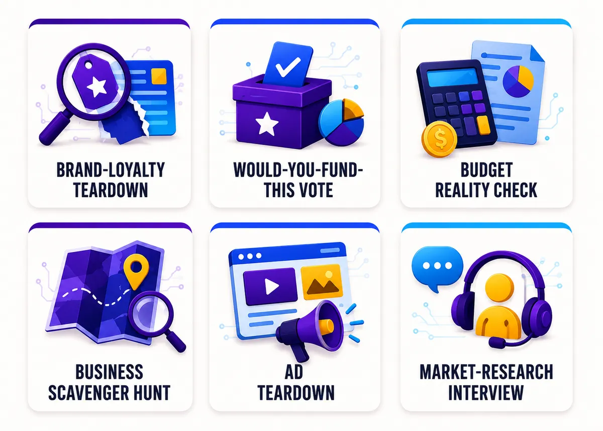 First-week activity tiles.