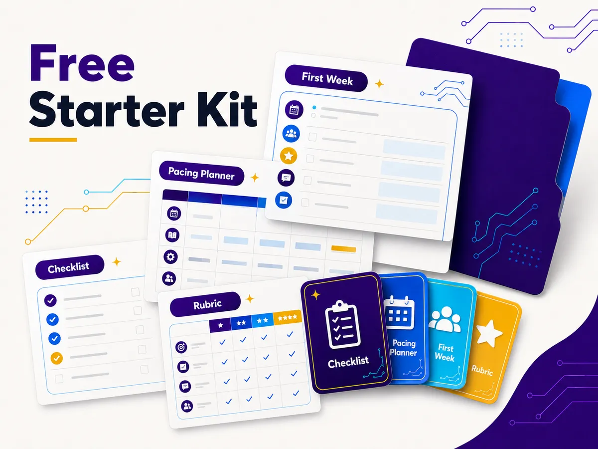 Free first-week and pacing starter kit.